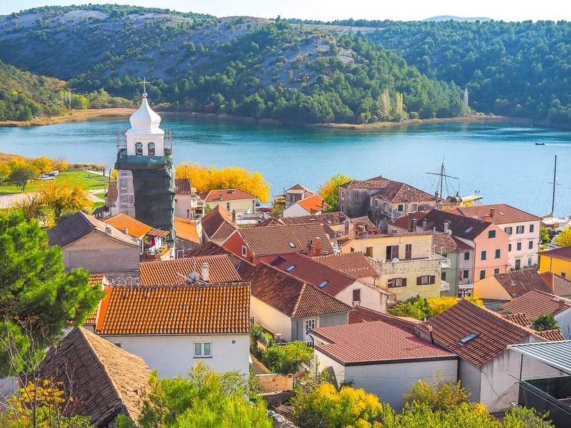 View of Skradin from Skradin Fortress