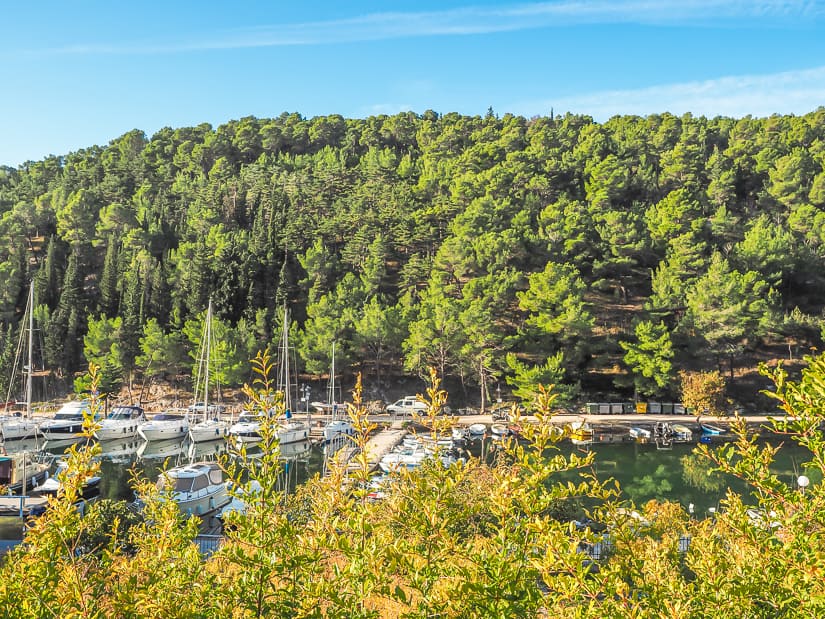 View from Apartments Formenti, one of the best places to stay in Skradin, Croatia