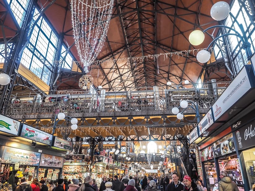 Interior of Great Market Hall Budapest