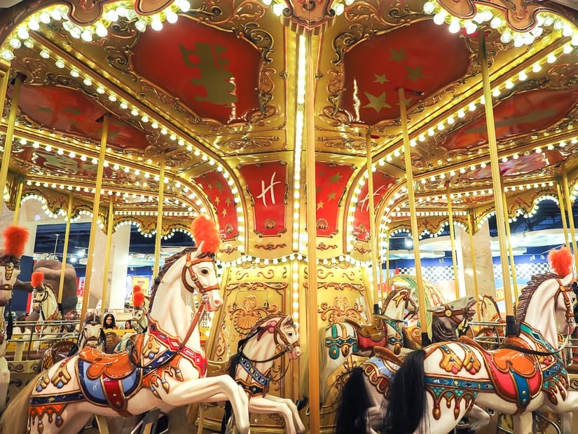 Carousel at Hamleys, the best toy store in Prague