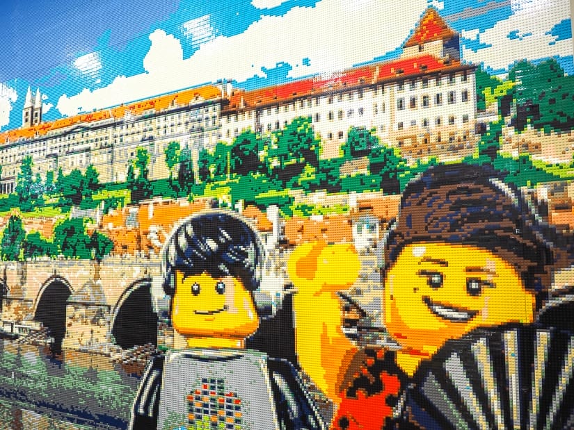 A scene of Prague in lego at the Prague Lego Museum