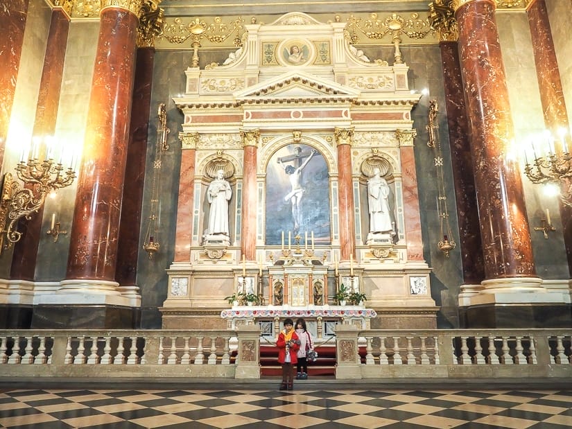 Visiting St. Stephen's Basilica in Budapest with young kids