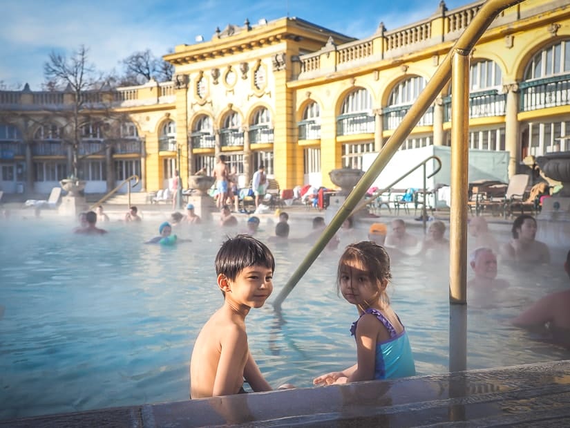 Visiting Szechenyi hot spring with kids