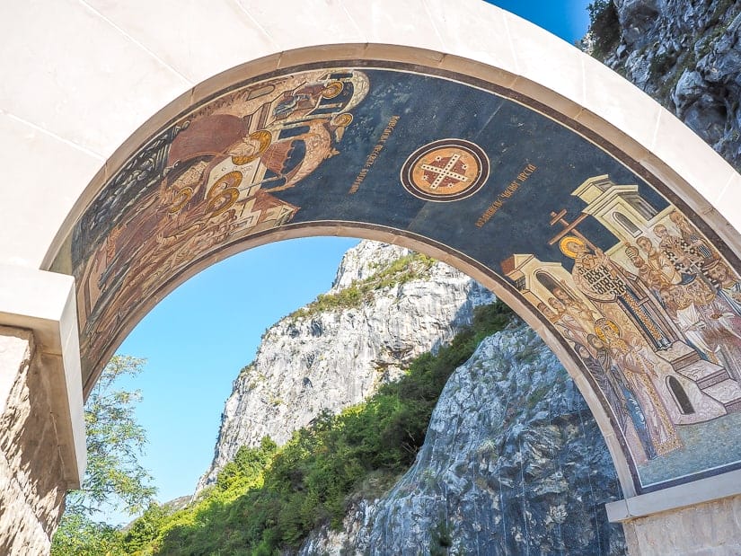 Entrance arch to Ostrog Upper Monastery