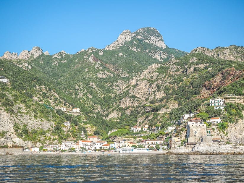 Image of Erchie, Italy taken from the sea