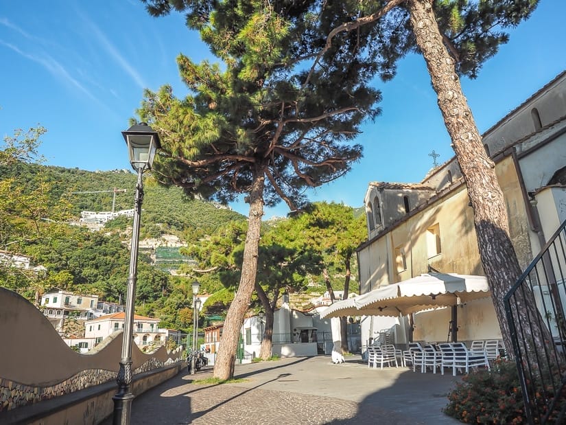 Erchie Square (piazza) beside Erchie Church