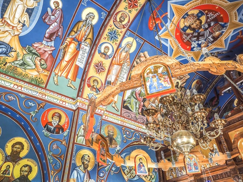 Inside shot of Holy Trinity Church, Ostrog Lower Monastery