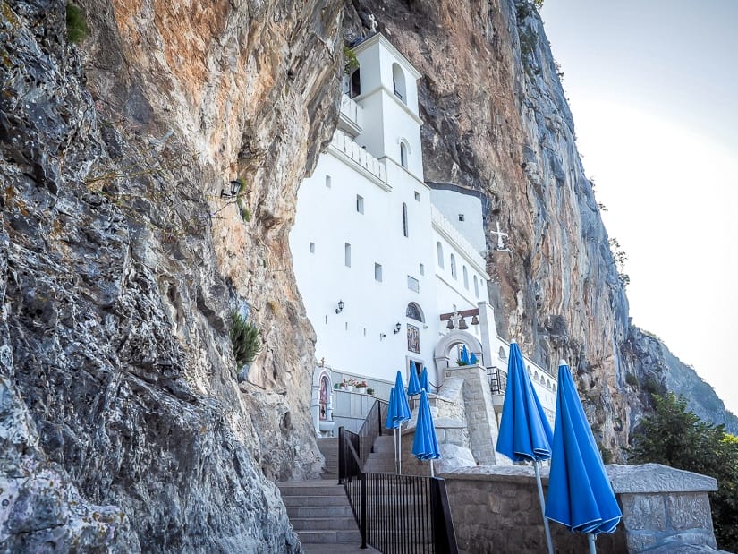 Staircase to Ostrog Monastery main building