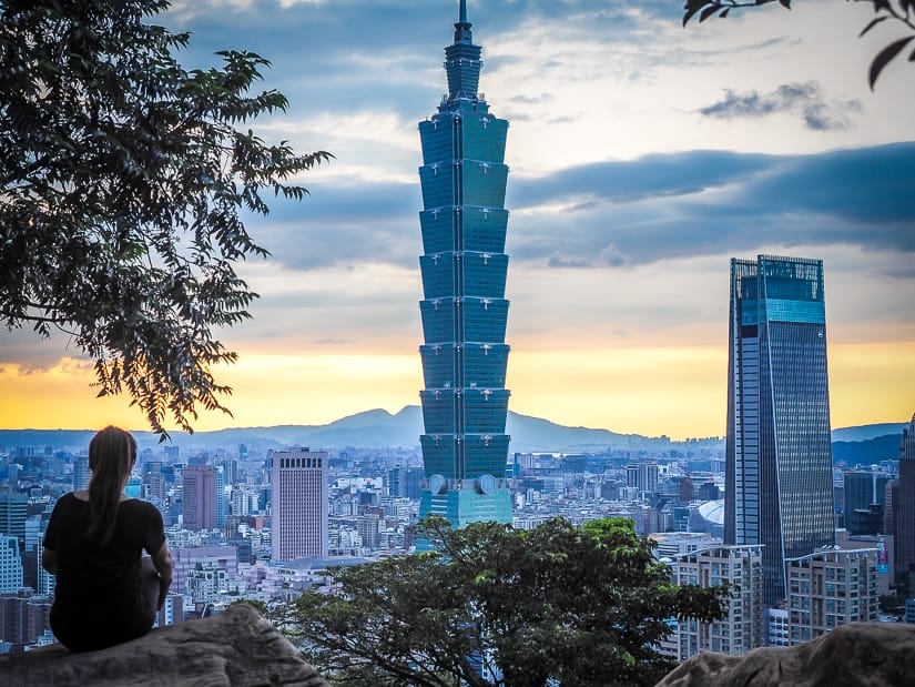 View of Taipei from Elephant Mountain, a great free thing to do in Taipei during Lunar New Year