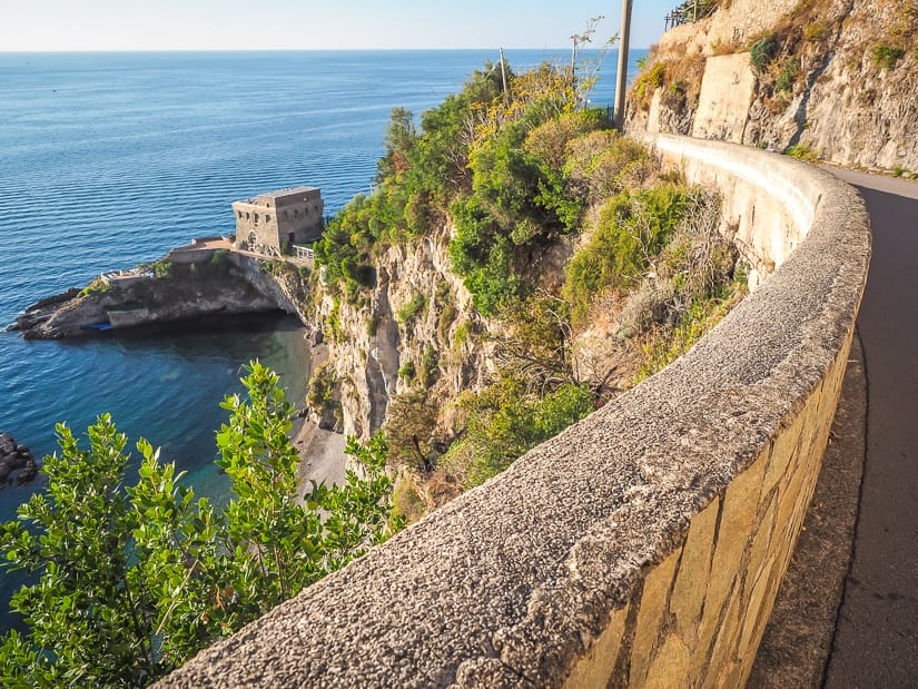 The main road if you are driving or hiking to Erchie, with views of the Erchie coast