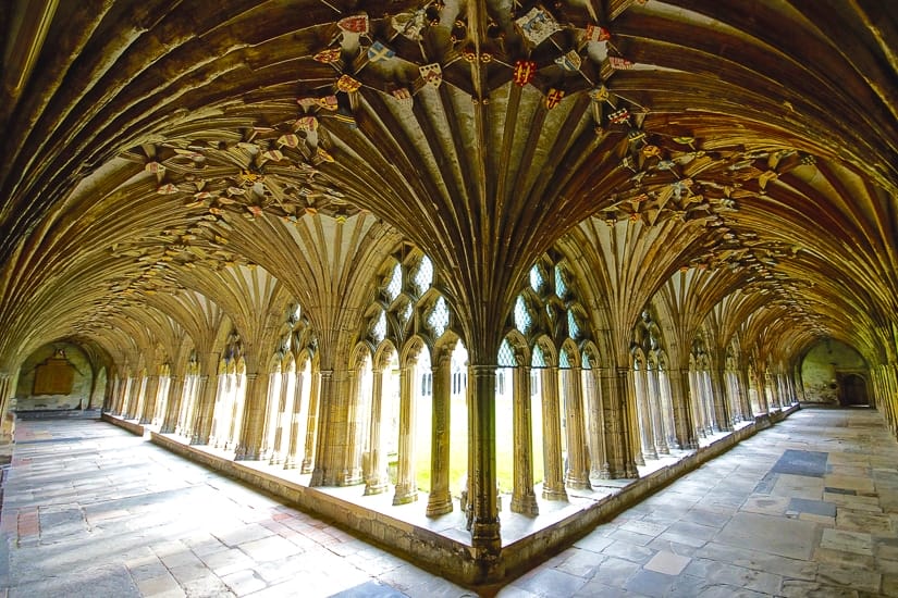 Canterbury Cathedral Cloister at the end of Pilgrim's Way, one of the best pilgrimages in Europe 