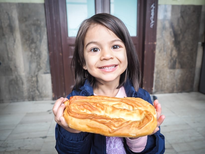 There are lots of child-friendly foods in Croatia, such as this delicious cheese pie