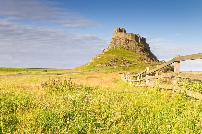 Lindisfarne Castle, Holy Island, destination of Cuthbert's Way pilgrimage in XXX