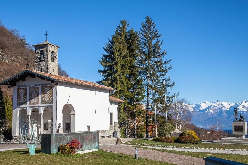 Madonna del Ghisallo church on the pilgrimage from Rome to Lake Como