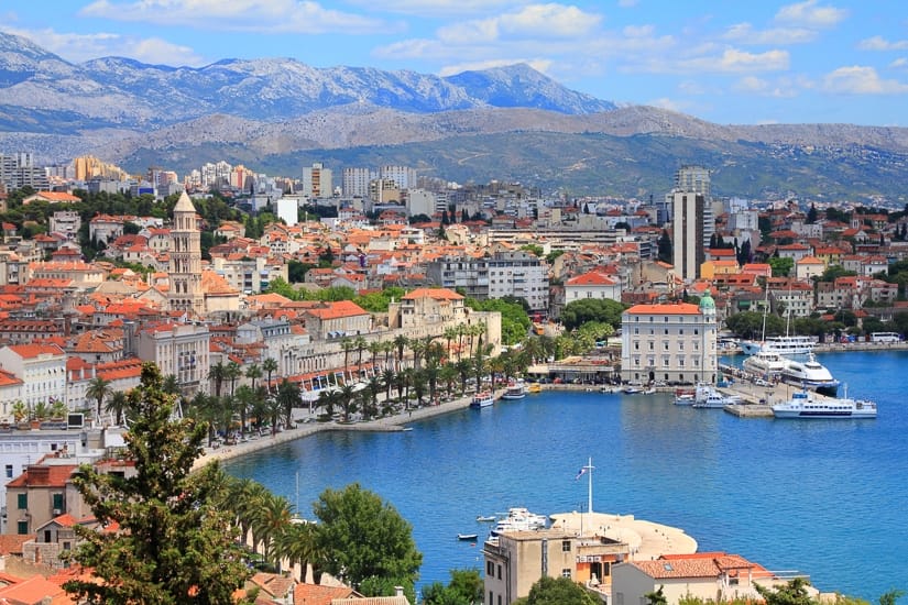 Aerial view of Split, one of the best places to visit in Croatia with kids