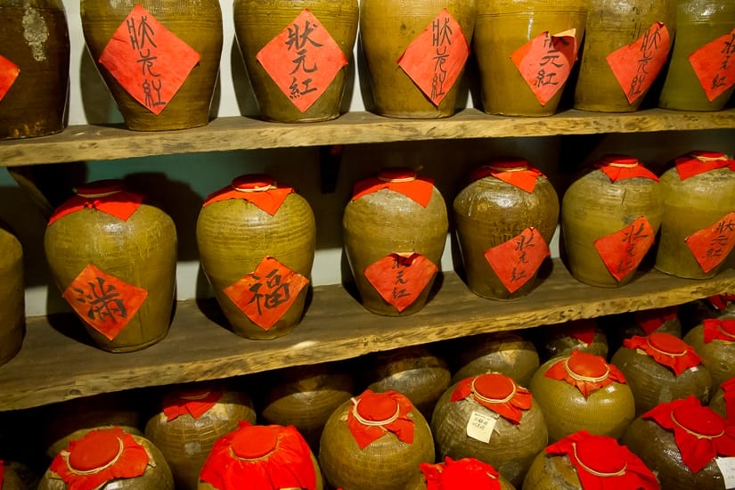 Traditional Taiwanese wine pots in Yilan City