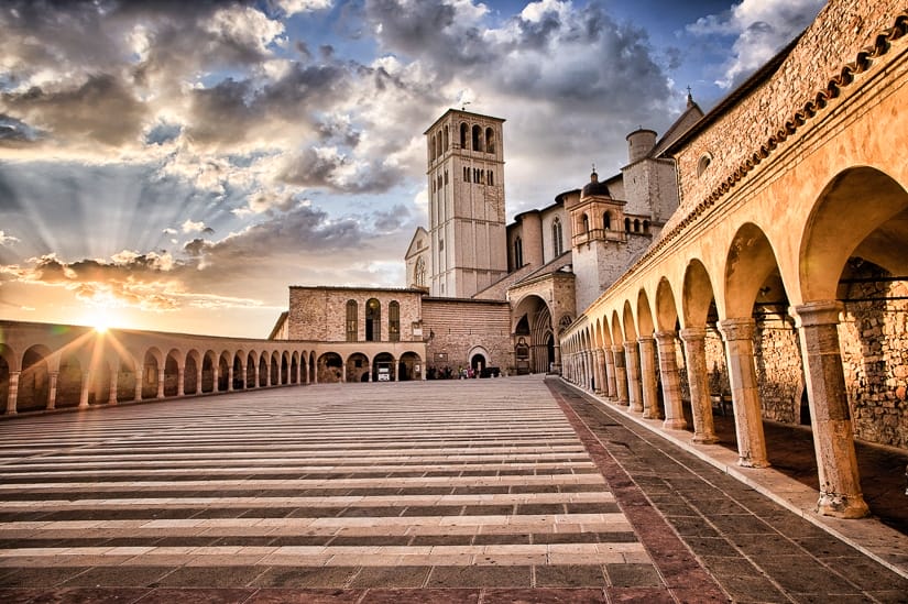 St. Francis Basilica, Assisi, part of the Via di Francesco pilgrimage from Florence to Rome