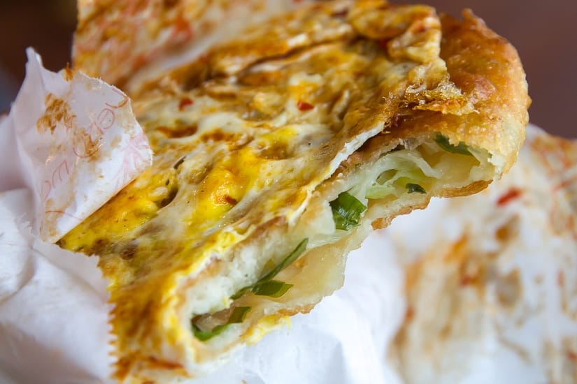 Green onion cake from Sanxing, Yilan