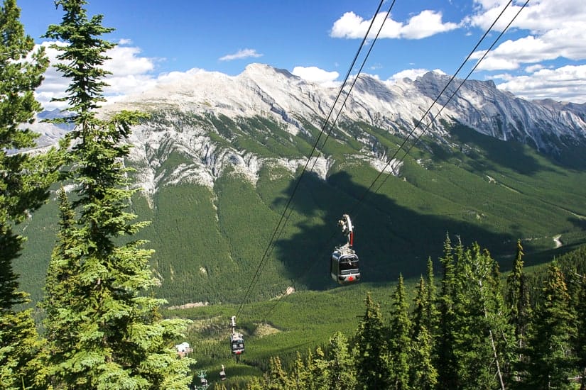 The Banff Gondola on Sulfur Mountain, an absolute must on your Banff itinerary for 3 days