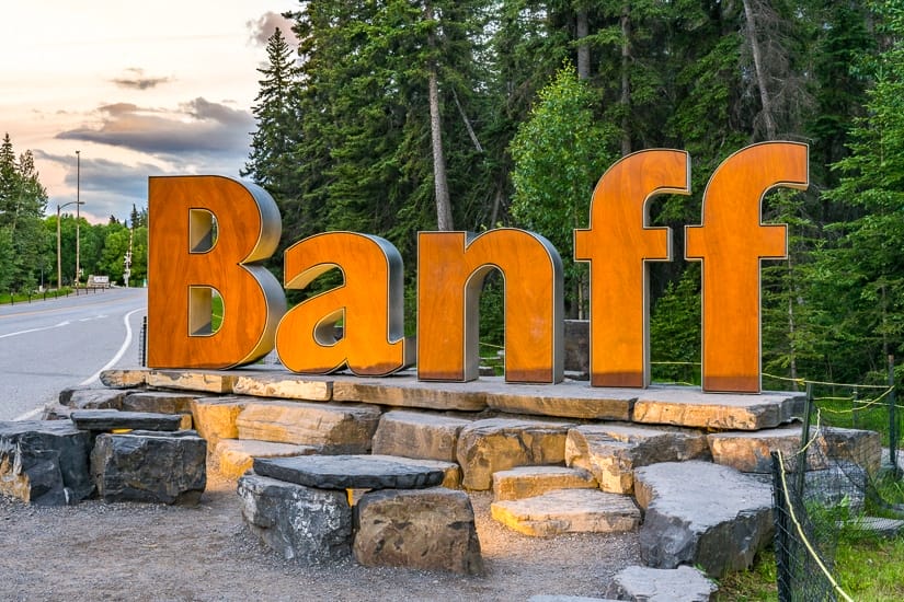 Entrance sign to Banff Town, where you should begin your Banff three day itinerary