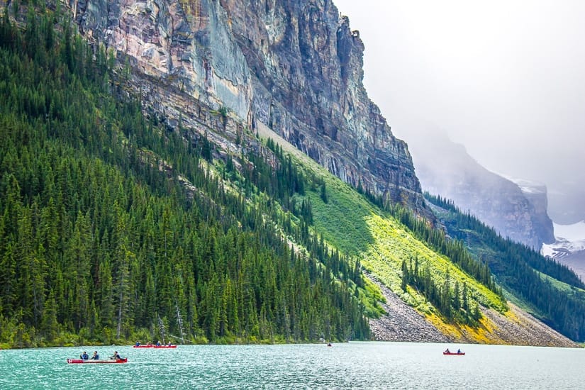 Canoeing on Lake Louise