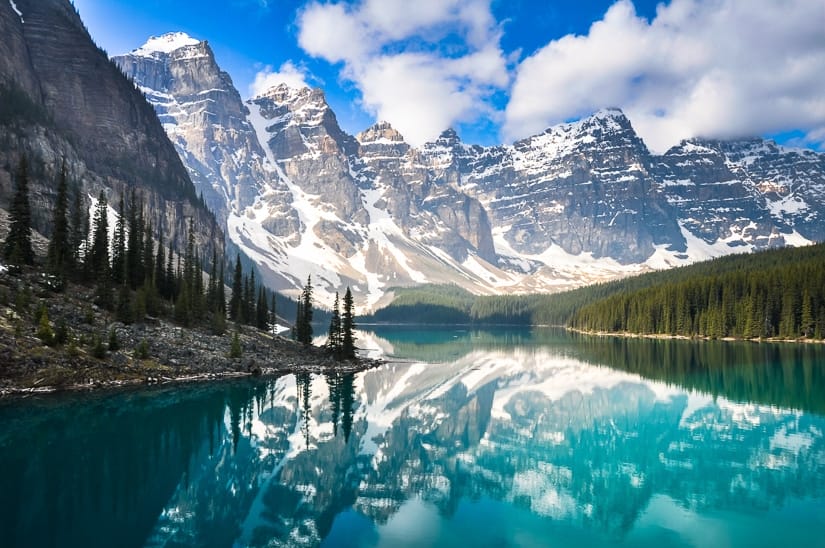 Moraine Lake, Banff National Park, the most popular national park in Alberta