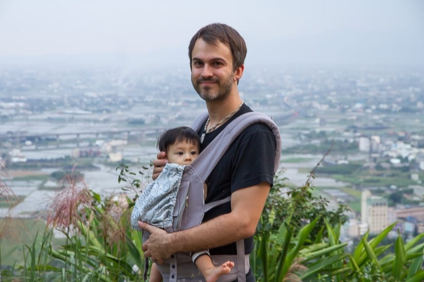 Me and my son on Paoma Historic Trail in Jiaoxi