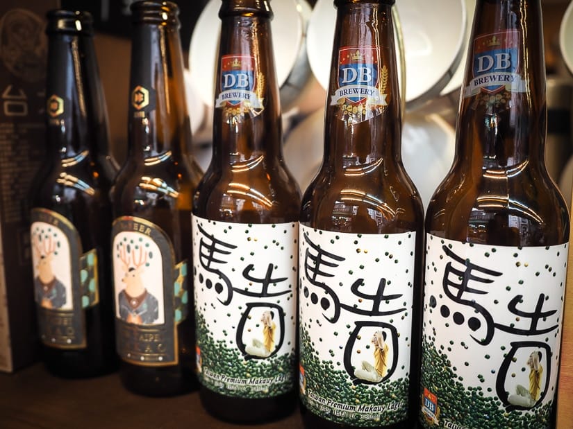 Aboriginal maqaw beer sold from an Wulai cafe 