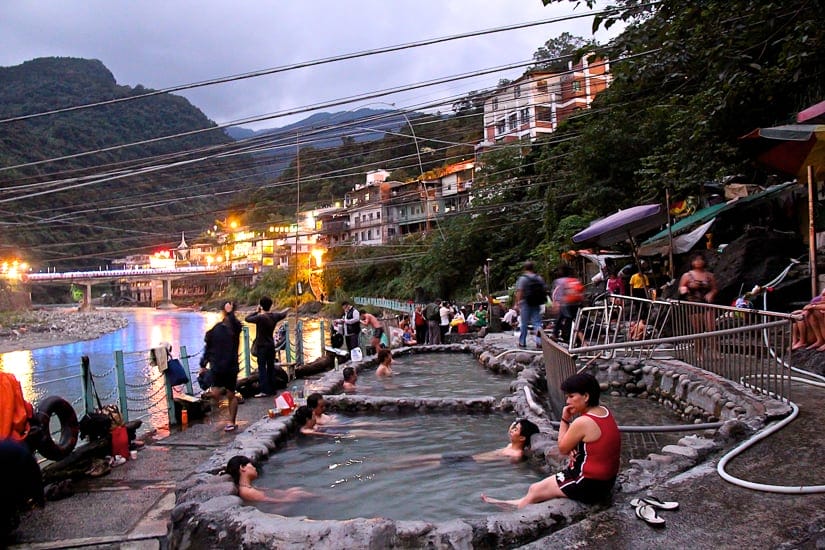 Wulai hot spring in the early evening