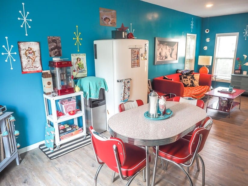 Inside of an Airbnb I chose, one of the best places to stay in Medicine Hat