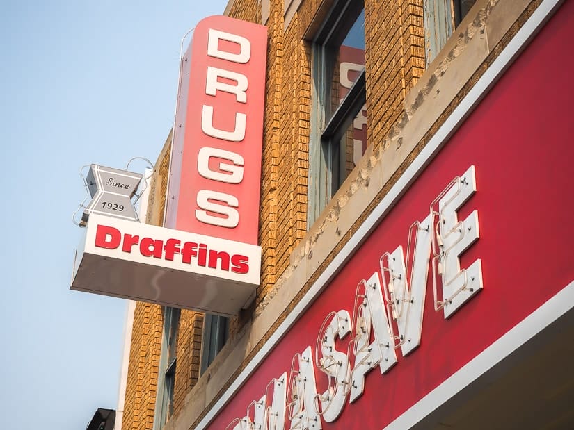 Historic drugstore in Downtown Lethbridge