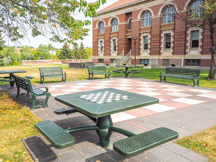 The world's largest chess set, located in Medicine Hat Canada