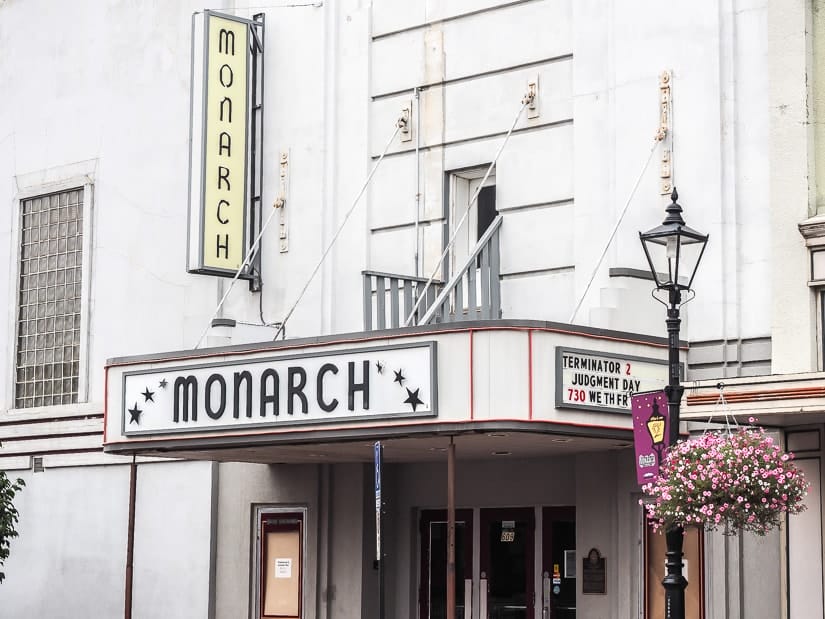 The outside of Monarch Theater in Medicine Hat, one of the oldest continously running theaters in the world