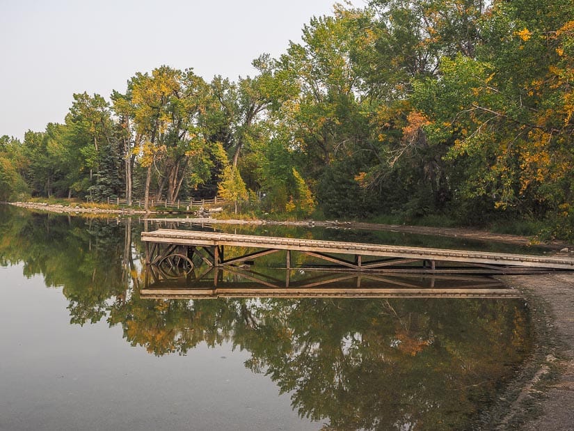 Dock at Park Lake Provincial Park, Lethbridge