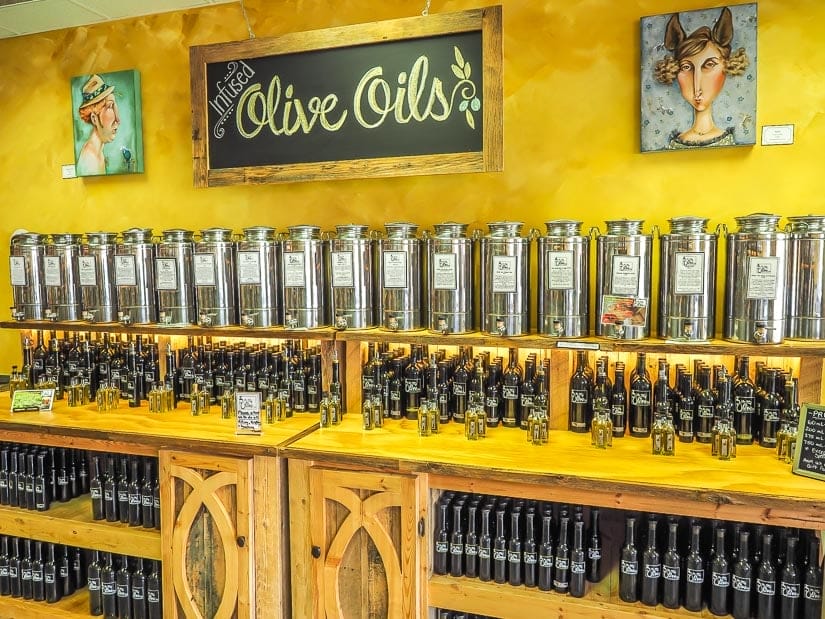 The Hat's Olive Tap, an olive oil shop in Medicine Hat, one of the best places to buy Medicine Hat souvenirs