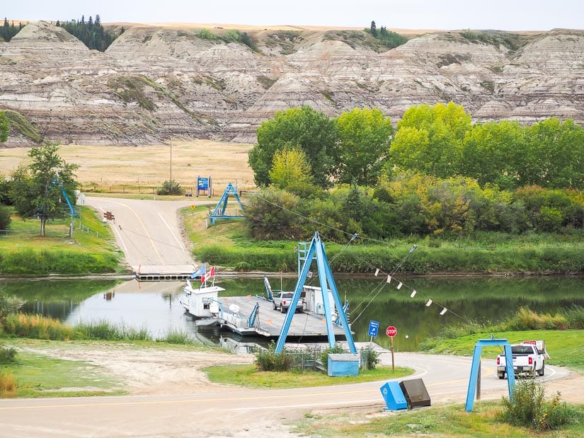 Bleriot Ferry, Drumheller, one of the few ways to cross the Red Deer River