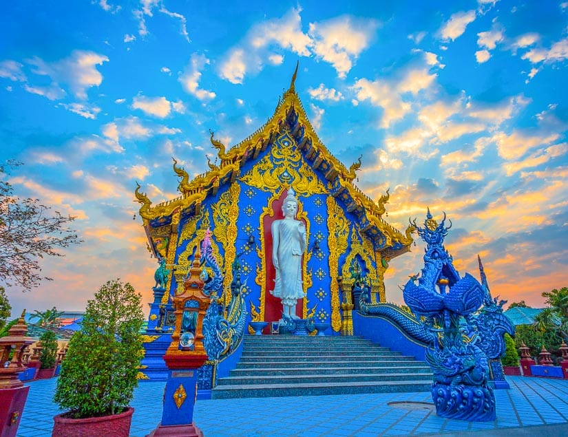 The Blue Temple (Wat Rong Seur Ten), Chiang Rai: one of the newest and most unique Southeast Asian temples