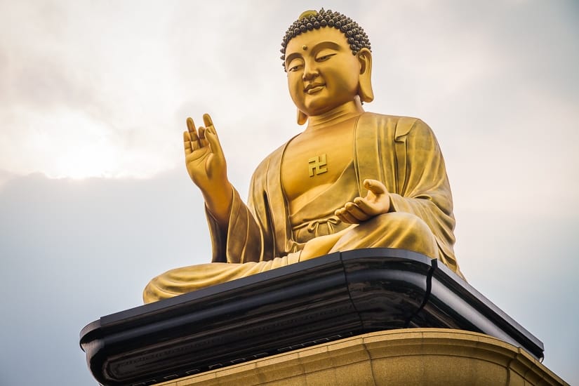 The Big Buddha at Foguangshan, the largest budda in Taiwan