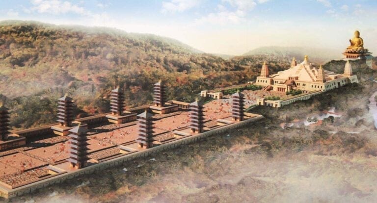 Painting of Fo Guang Shan Buddha Museum and Fo Guang Big Buddha