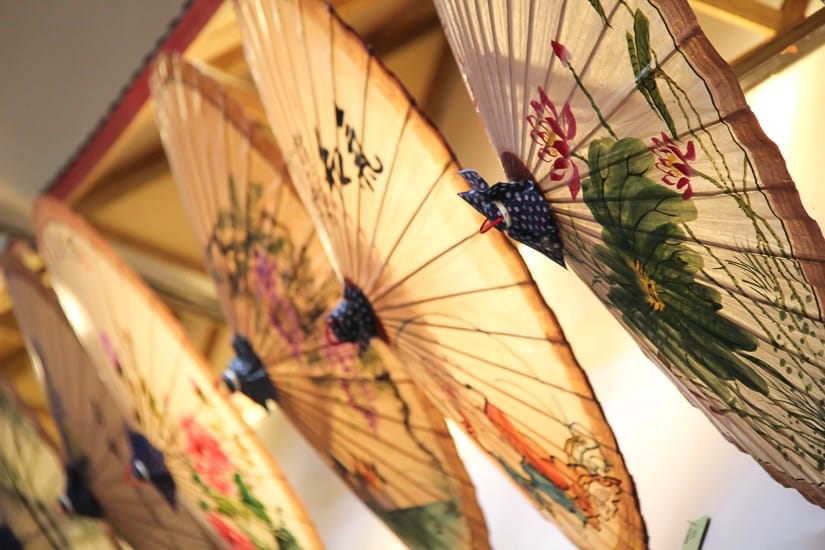 Traditional paper umbrellas at Meinong, which can be included on your Fo Guang Shan itinerary