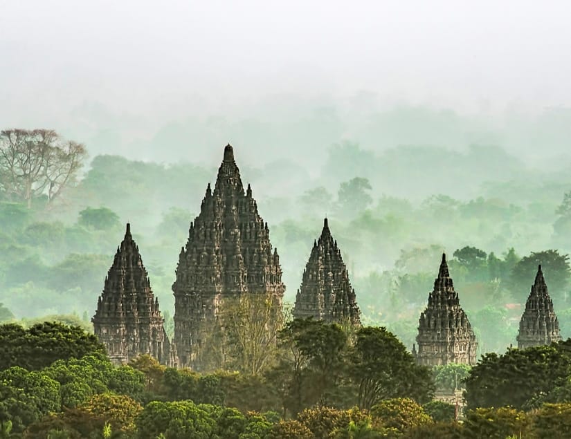 Prambanan Hindu temple ruins in Indonesia