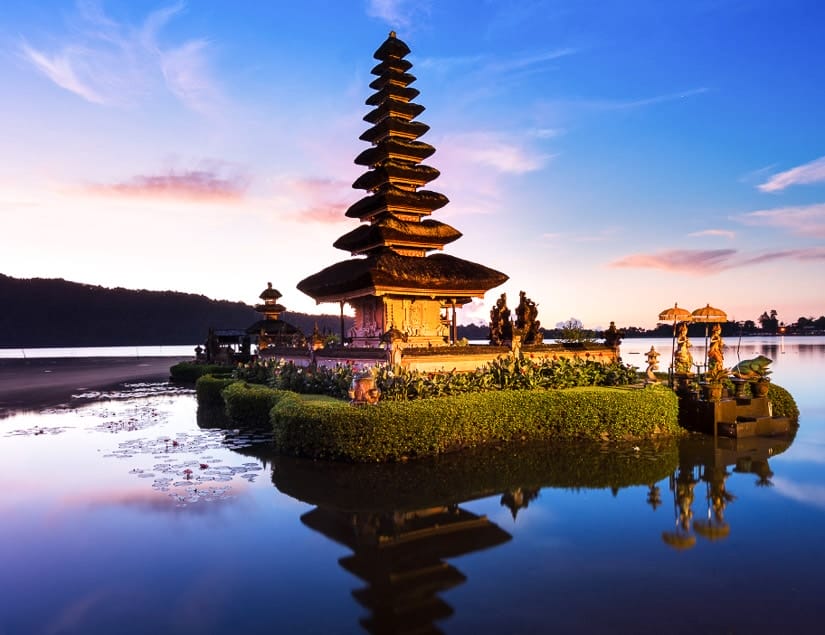 Pura Ulun Danu Bratan, the water temple on the lake, Bali