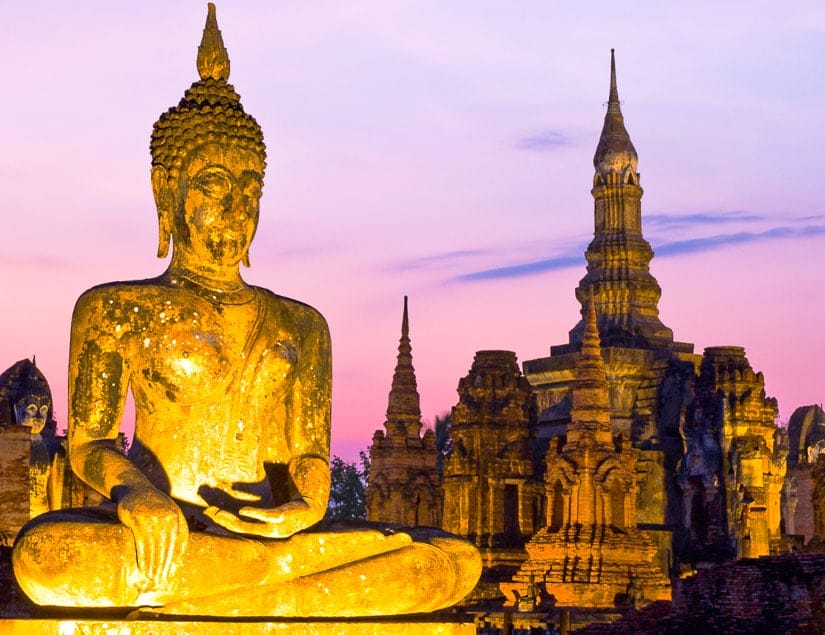 Temples of Sukhothai, Thailand, some of the most ancient Buddhist temples in Southeast Asia