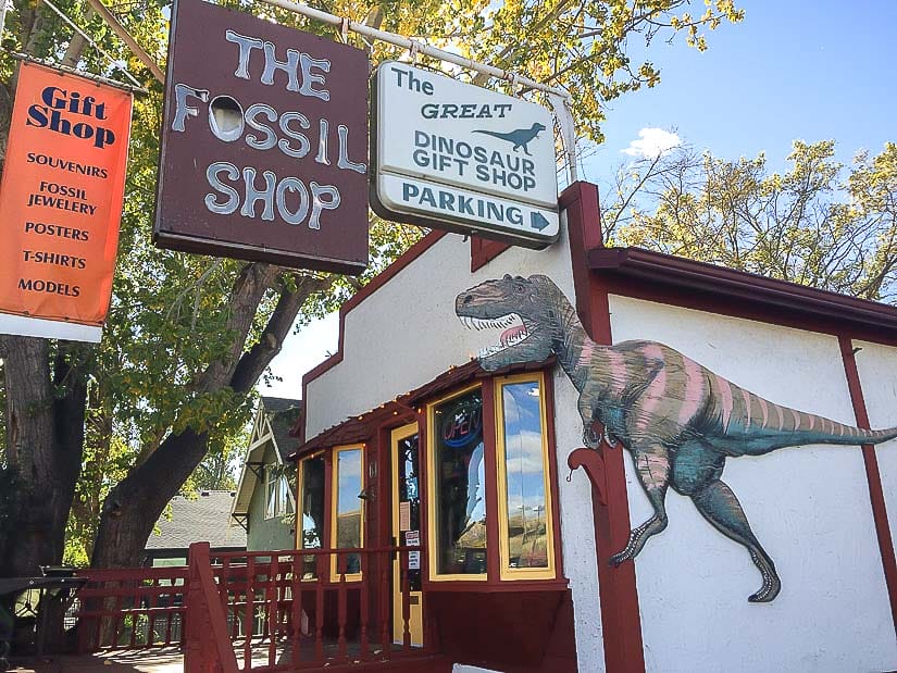 The Fossil Shop, Inc., the oldest place to buy souvenirs in Drumheller