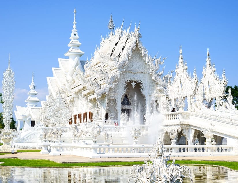 Wat Rong Khun, the White Temple, in Chiang Rai, Thailand