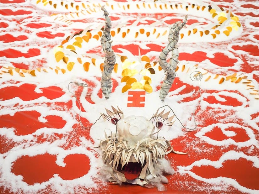 A dragon made of salt at the Qigu Salt Museum in Tainan