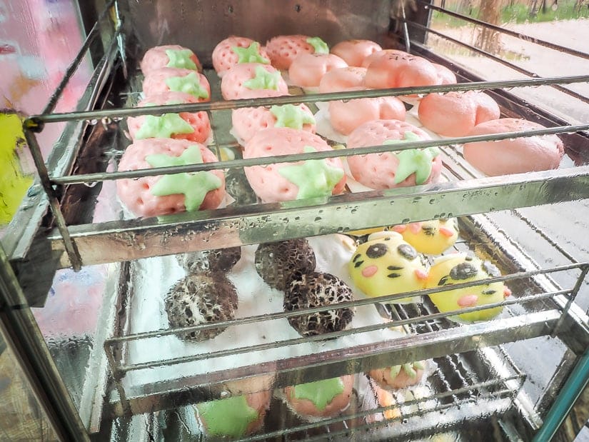 Strawberry steamed buns at Dahu Wineland Resort