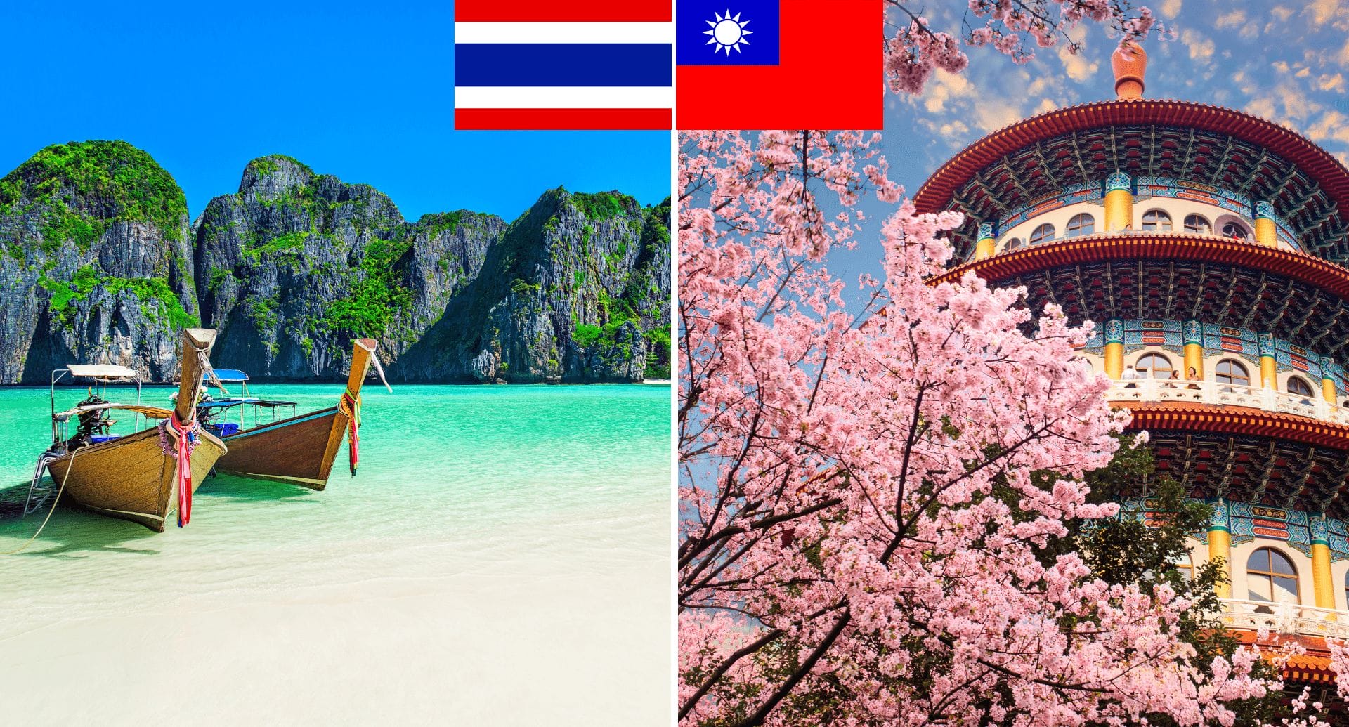 Thailand or Taiwan: which should you visit? And what's the difference between them?