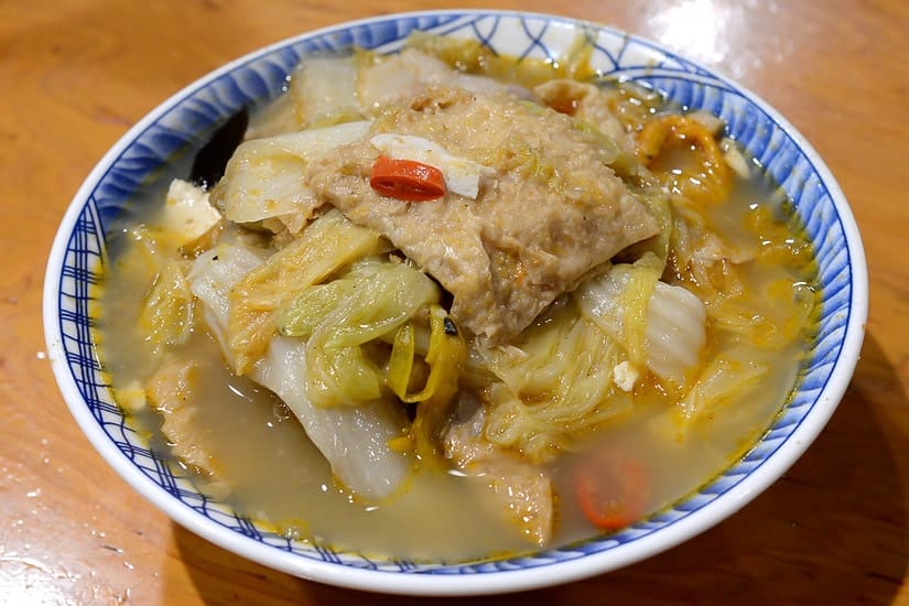 A bowl of Smart Lin Fish Head Soup in Chiayi, Taiwan