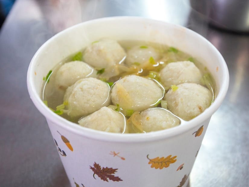 Taiwanese fish ball soup